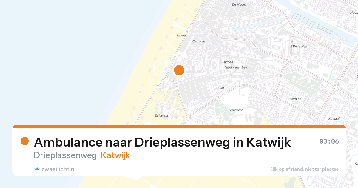 Ambulance naar Drieplassenweg in Katwijk — 27 mrt 2026