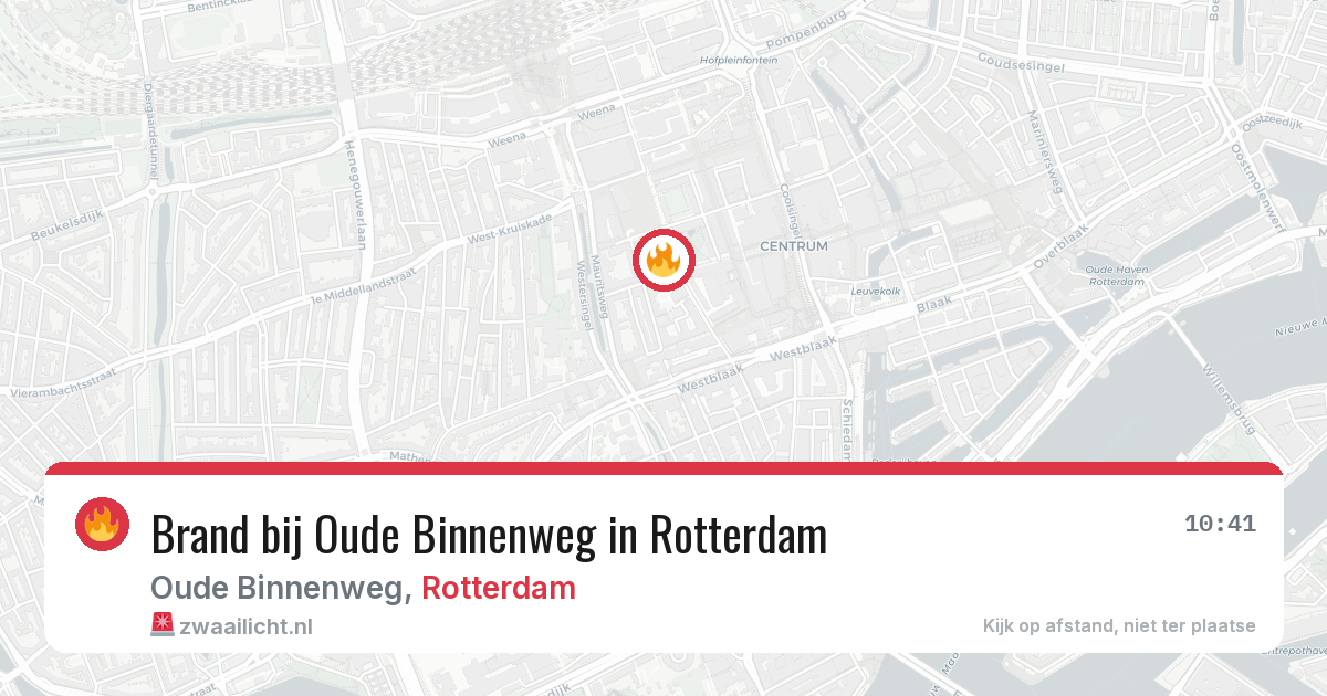 Brand bij Oude Binnenweg in Rotterdam — 12 aug 2026
