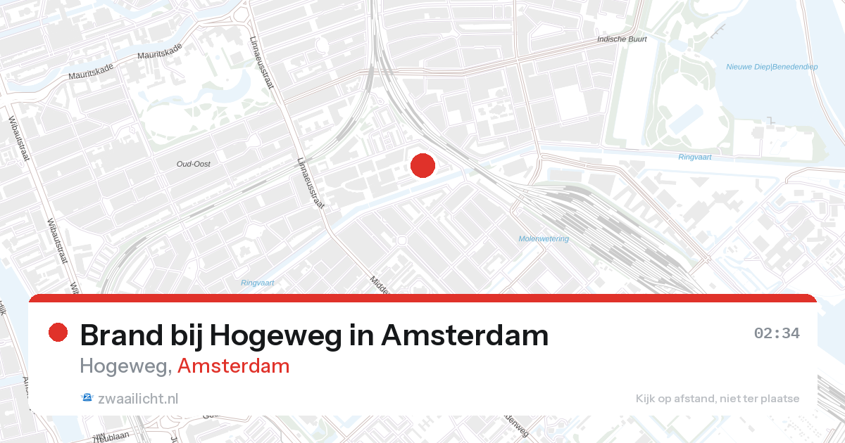 Brand bij Hogeweg in Amsterdam — 27 aug 2026