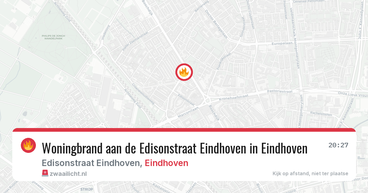 Woningbrand aan de Edisonstraat Eindhoven in Eindhoven — 2 mei 2026