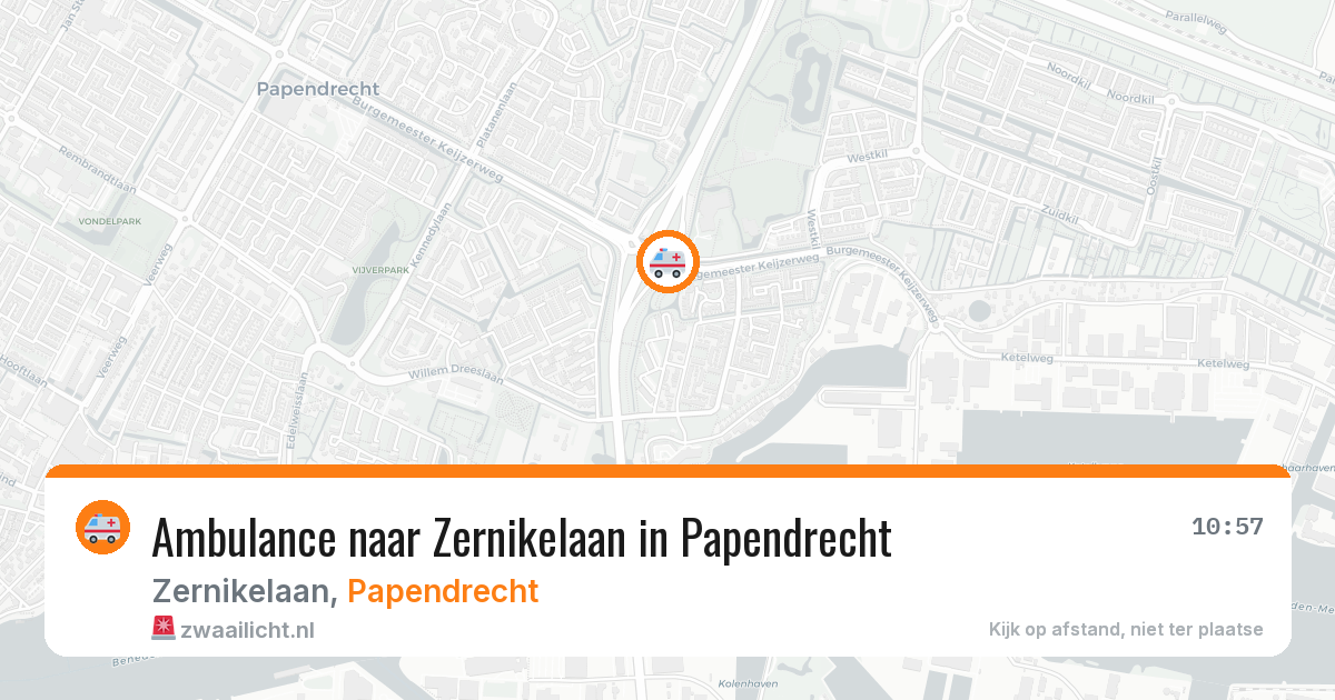 Ambulance naar Zernikelaan in Papendrecht — 8 apr 2026