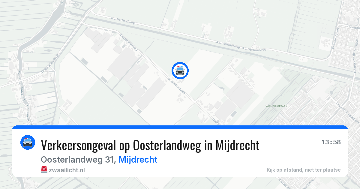 Verkeersongeval op Oosterlandweg in Mijdrecht — 11 apr 2026