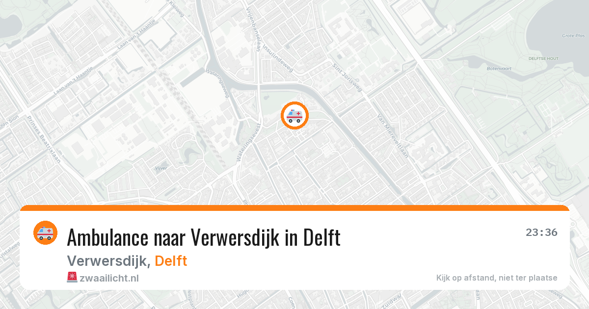 Ambulance naar Verwersdijk in Delft — 26 jun 2026
