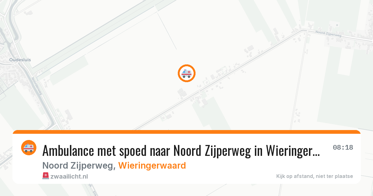 Ambulance met spoed naar Noord Zijperweg in Wieringerwaard — 4 aug 2026