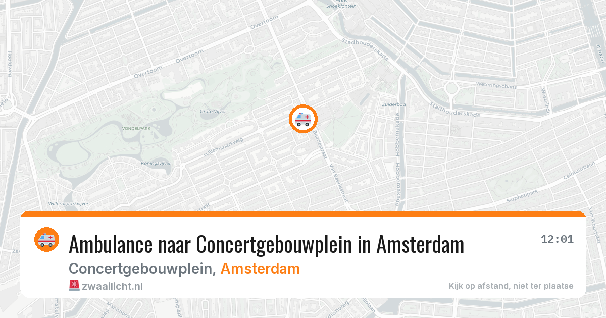 Ambulance naar Concertgebouwplein in Amsterdam — 9 mrt 2026