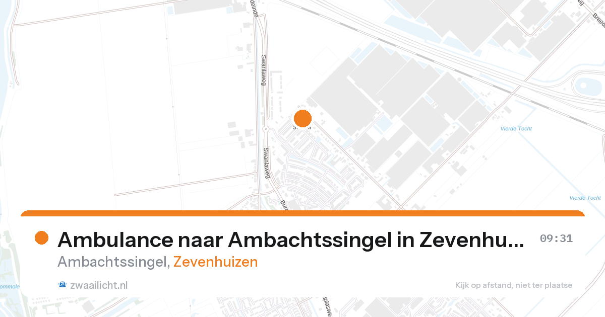 Ambulance naar Ambachtssingel in Zevenhuizen — 24 aug 2026