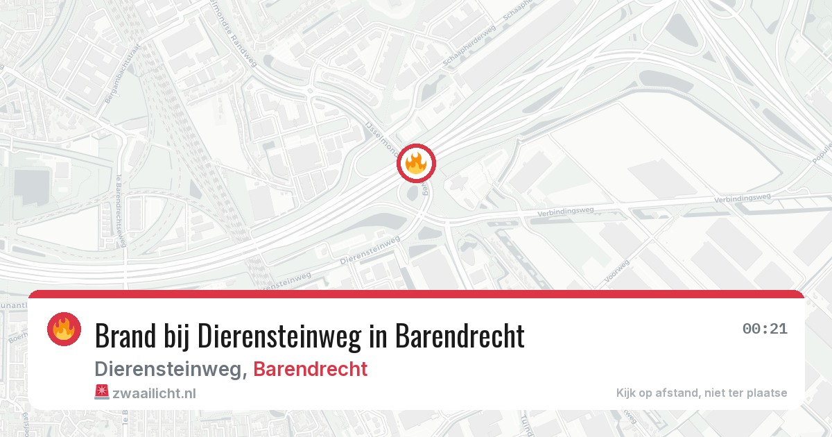 Brand bij Dierensteinweg in Barendrecht — 21 mei 2026