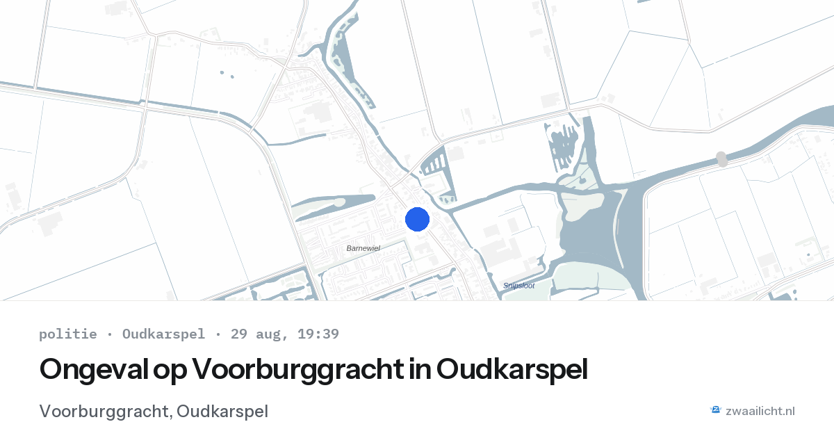 Ongeval op Voorburggracht in Oudkarspel — 29 aug 2026
