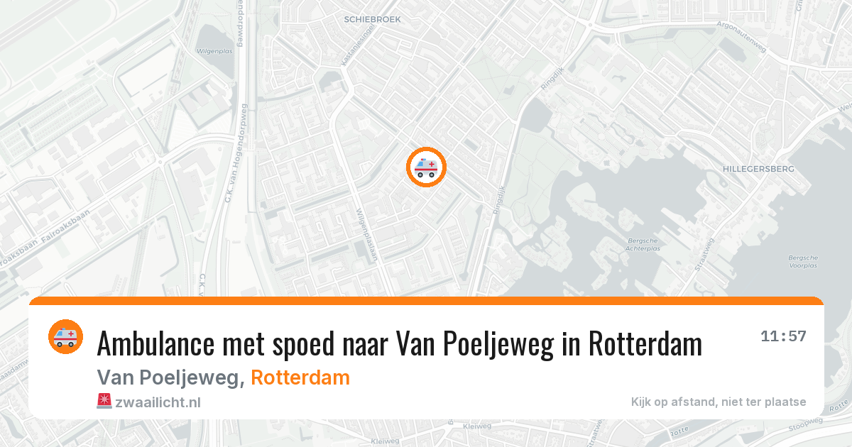 Ambulance met spoed naar Van Poeljeweg in Rotterdam — 11 jun 2026