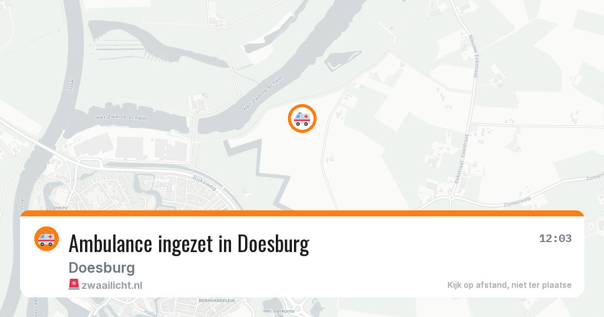 Ambulance ingezet in Doesburg — 16 mrt 2026