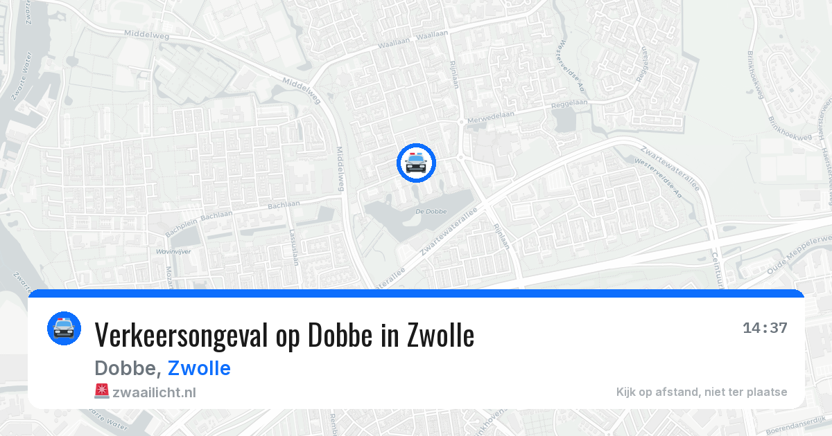 Verkeersongeval op Dobbe in Zwolle — 27 mei 2026