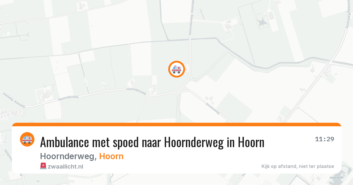 Ambulance met spoed naar Hoornderweg in Hoorn — 26 mei 2026