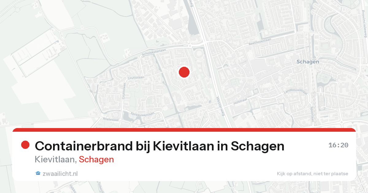 Containerbrand bij Kievitlaan in Schagen — 15 feb 2026