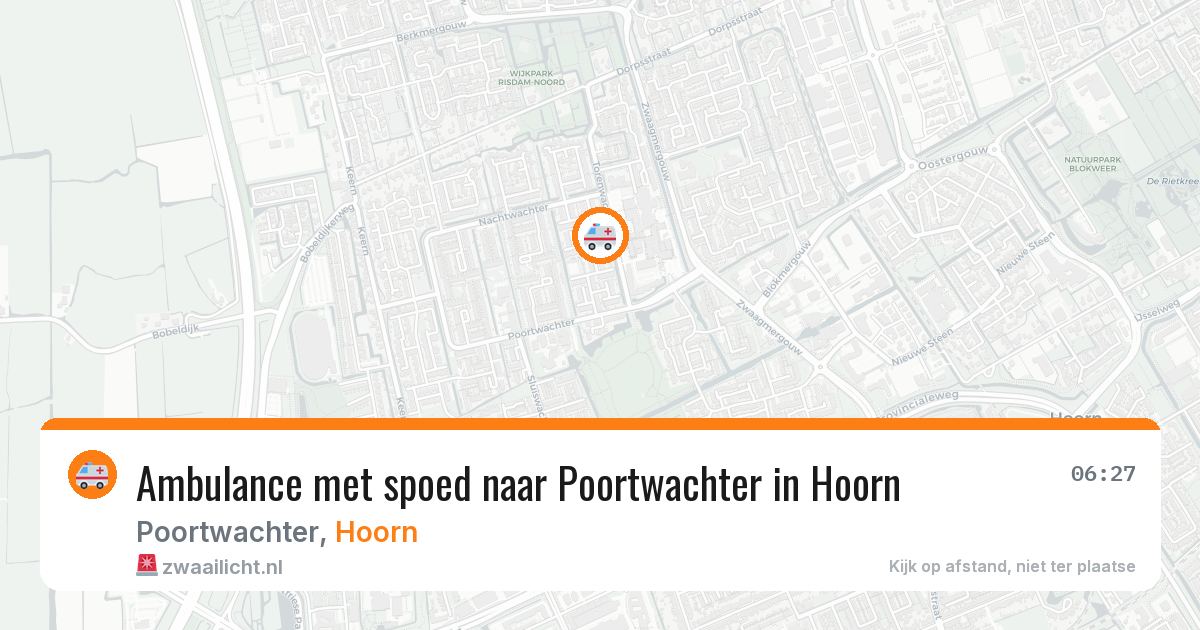 Ambulance met spoed naar Poortwachter in Hoorn — 12 feb 2026