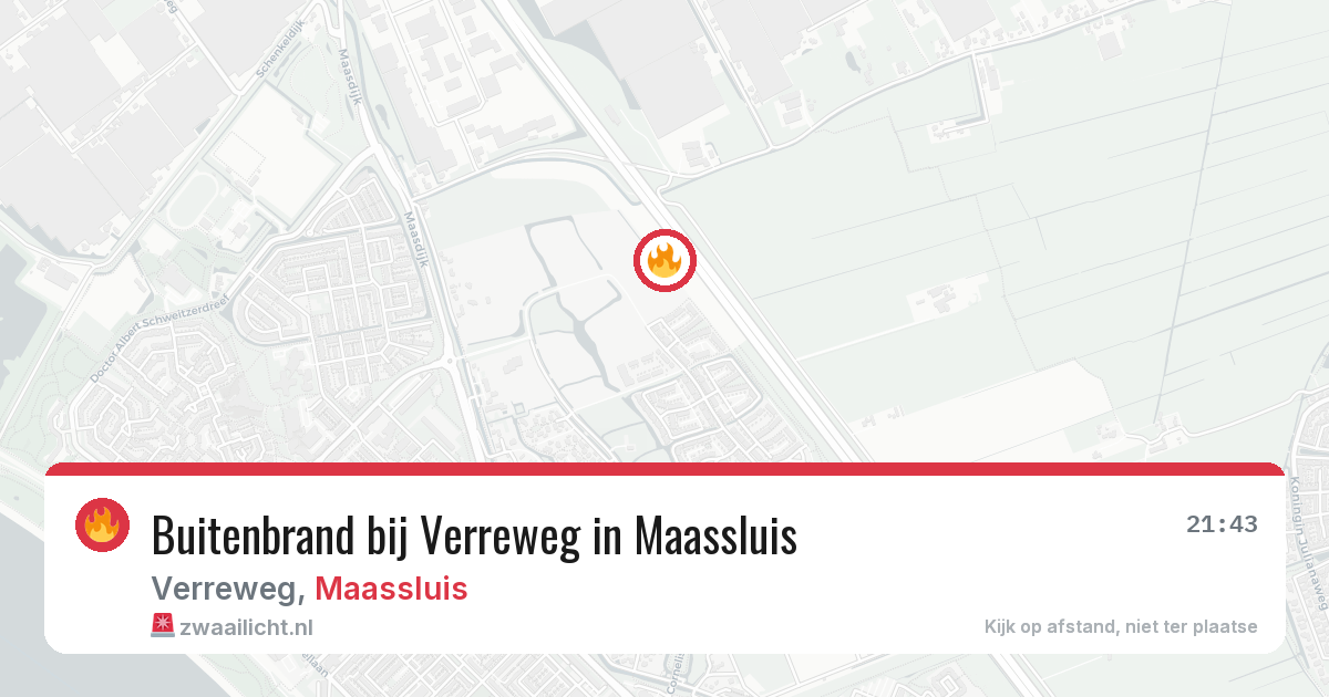 Buitenbrand bij Verreweg in Maassluis — 20 apr 2026