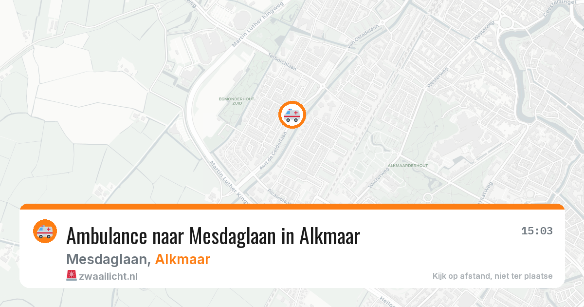 Ambulance naar Mesdaglaan in Alkmaar — 24 jul 2026