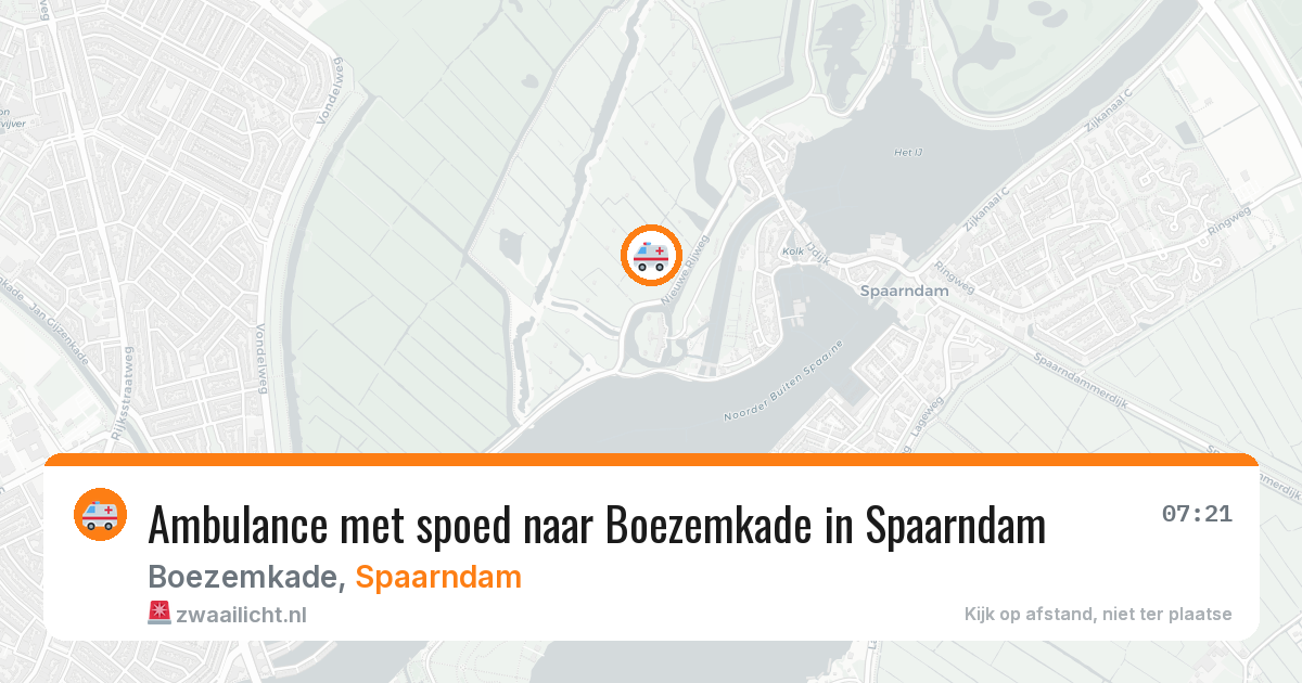 Ambulance met spoed naar Boezemkade in Spaarndam — 1 aug 2026
