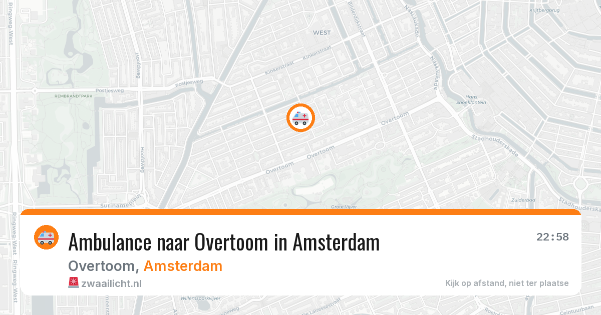 Ambulance naar Overtoom in Amsterdam — 13 aug 2026