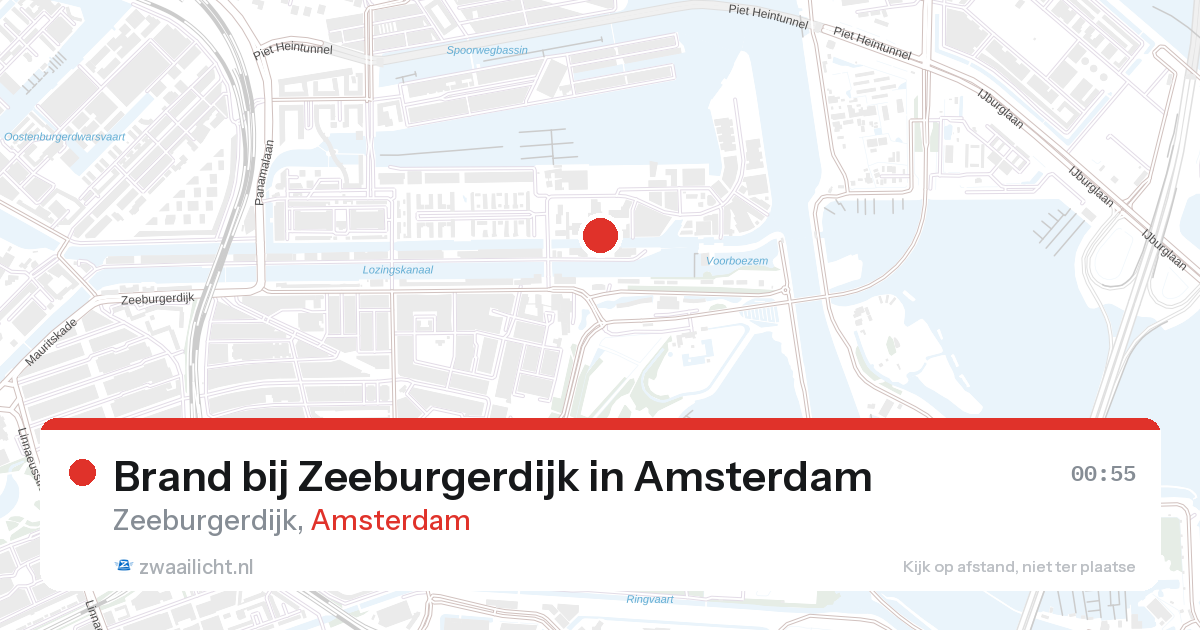 Brand bij Zeeburgerdijk in Amsterdam — 22 jun 2026