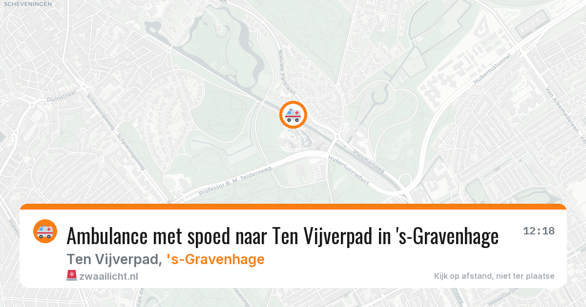 Ambulance met spoed naar Ten Vijverpad in 's-Gravenhage — 5 jul 2026