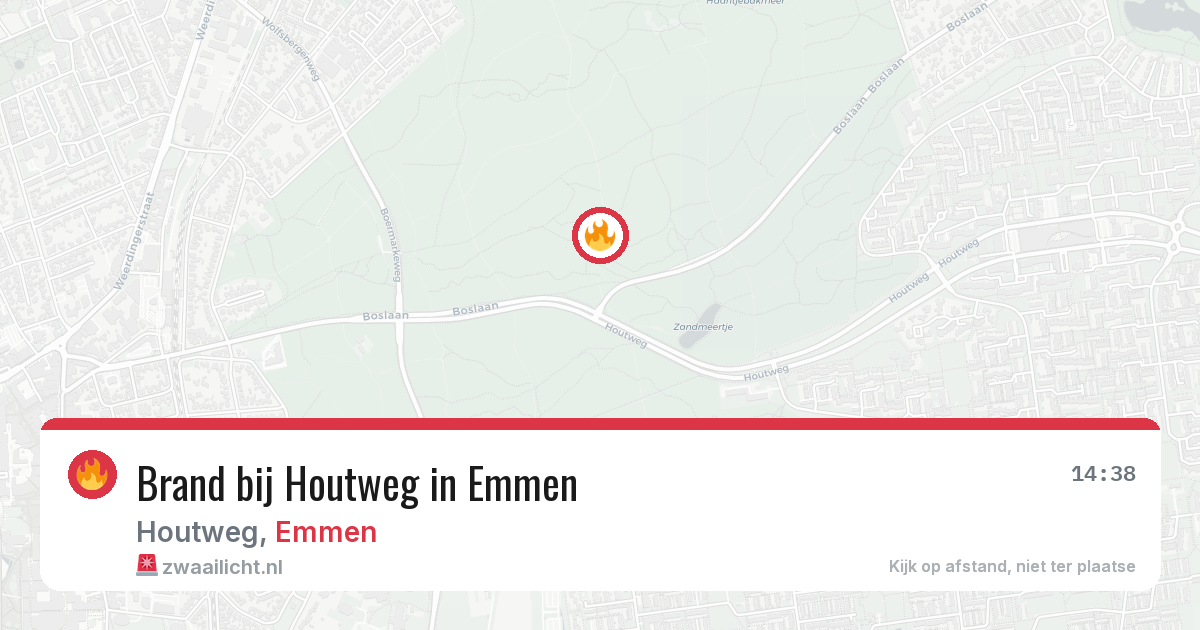 Brand bij Houtweg in Emmen — 31 jul 2026