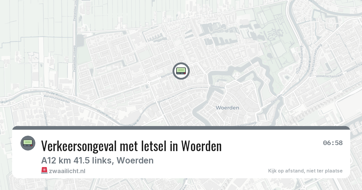 Verkeersongeval met letsel in Woerden — 28 apr 2026