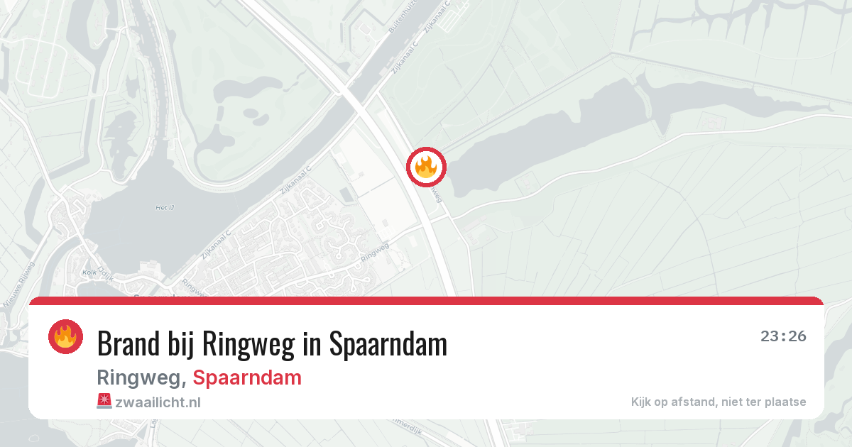 Brand bij Ringweg in Spaarndam — 28 mei 2026