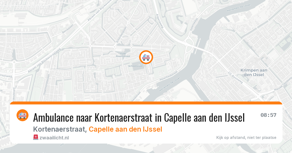 Ambulance naar Kortenaerstraat in Capelle aan den IJssel — 23 jun 2026