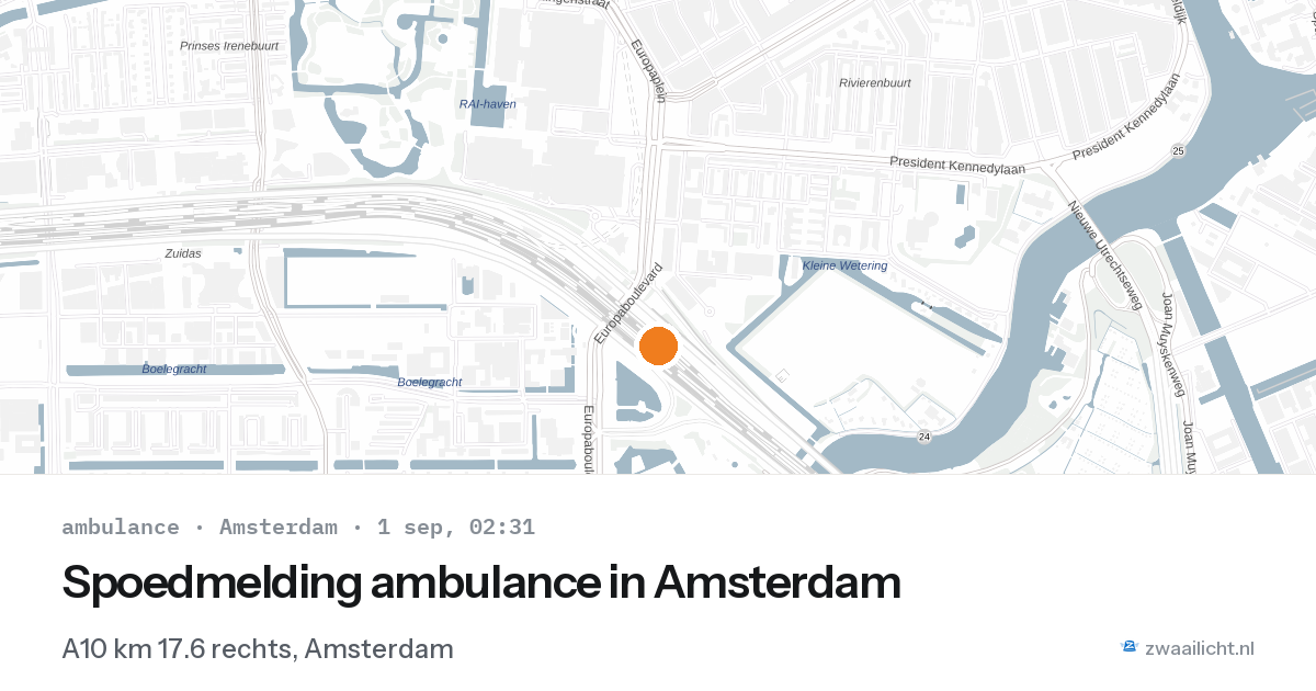 Spoedmelding ambulance in Amsterdam — 1 sep 2026