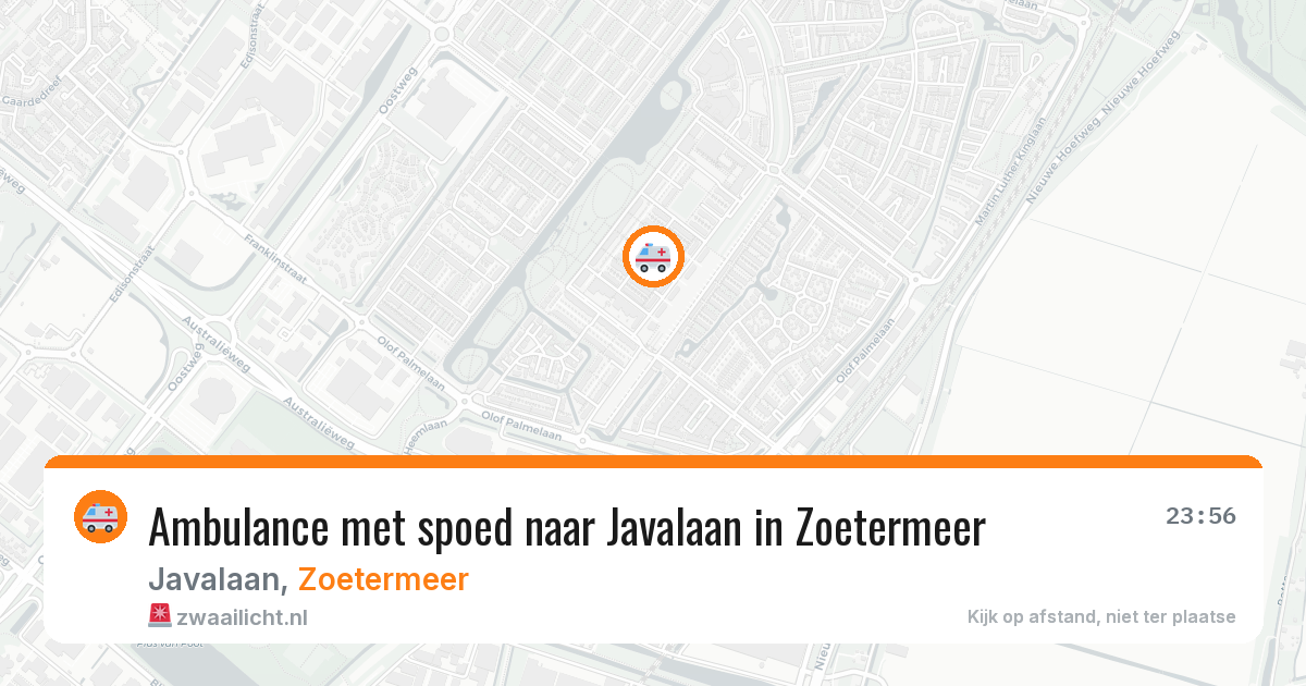 Ambulance met spoed naar Javalaan in Zoetermeer — 30 apr 2026