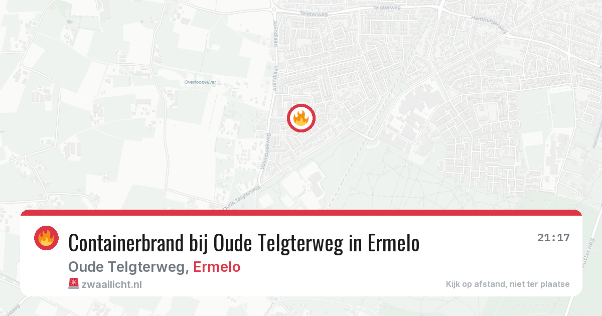 Containerbrand bij Oude Telgterweg in Ermelo — 5 mei 2026