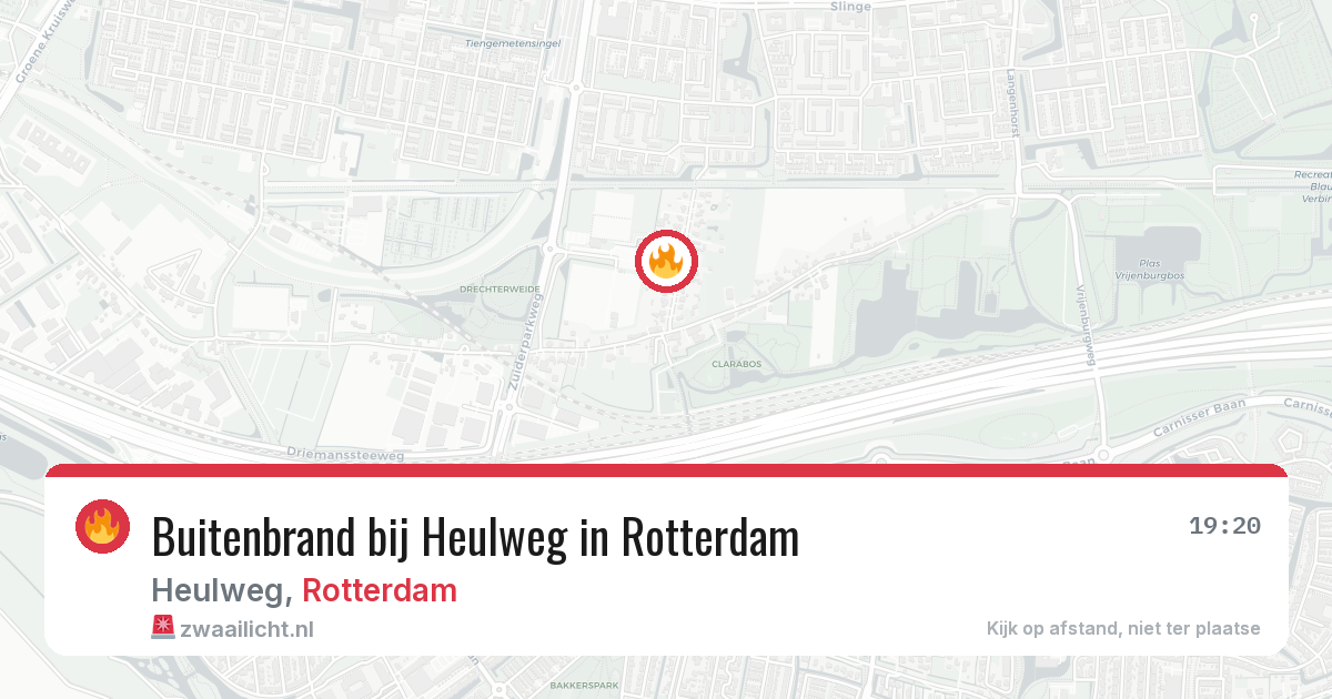 Buitenbrand bij Heulweg in Rotterdam — 11 jul 2026
