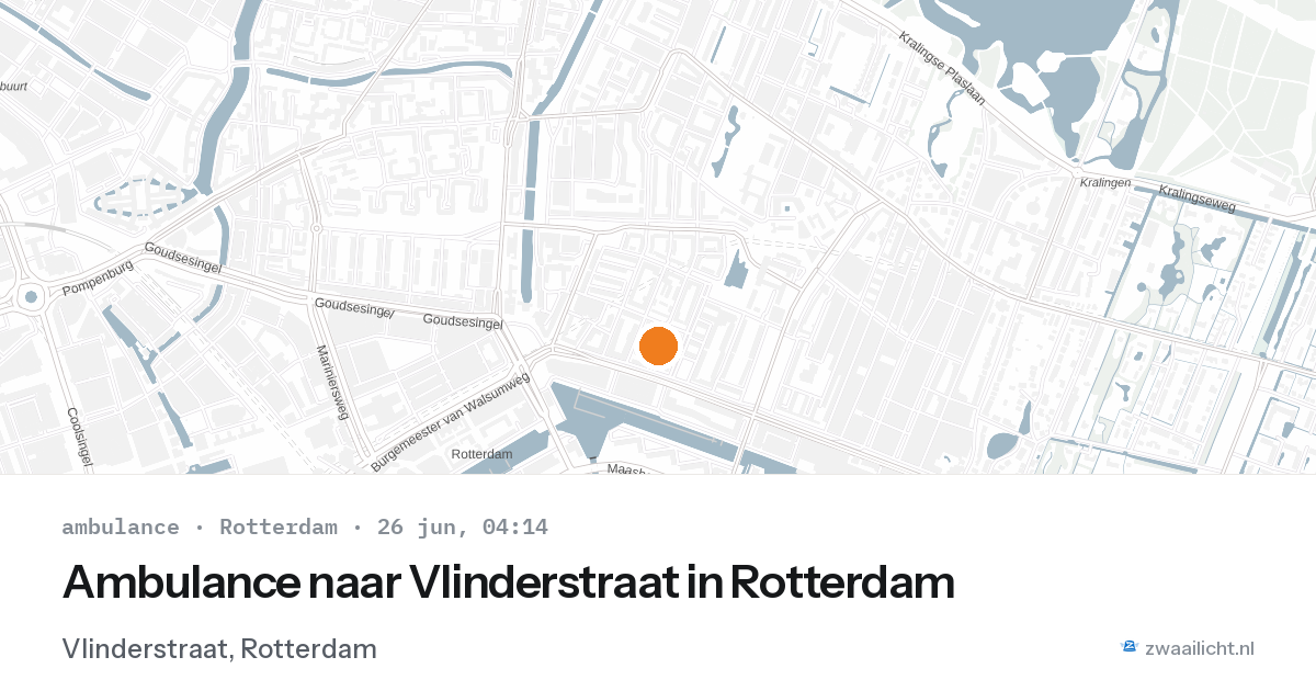 Ambulance naar Vlinderstraat in Rotterdam — 26 jun 2026