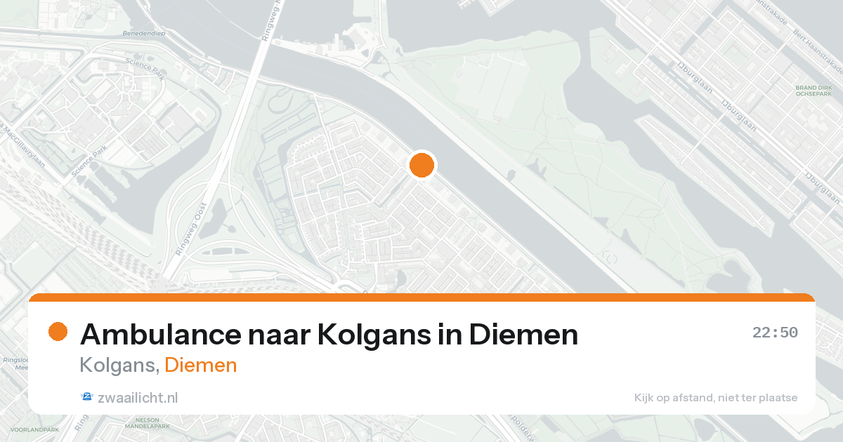 Ambulance naar Kolgans in Diemen — 25 aug 2026