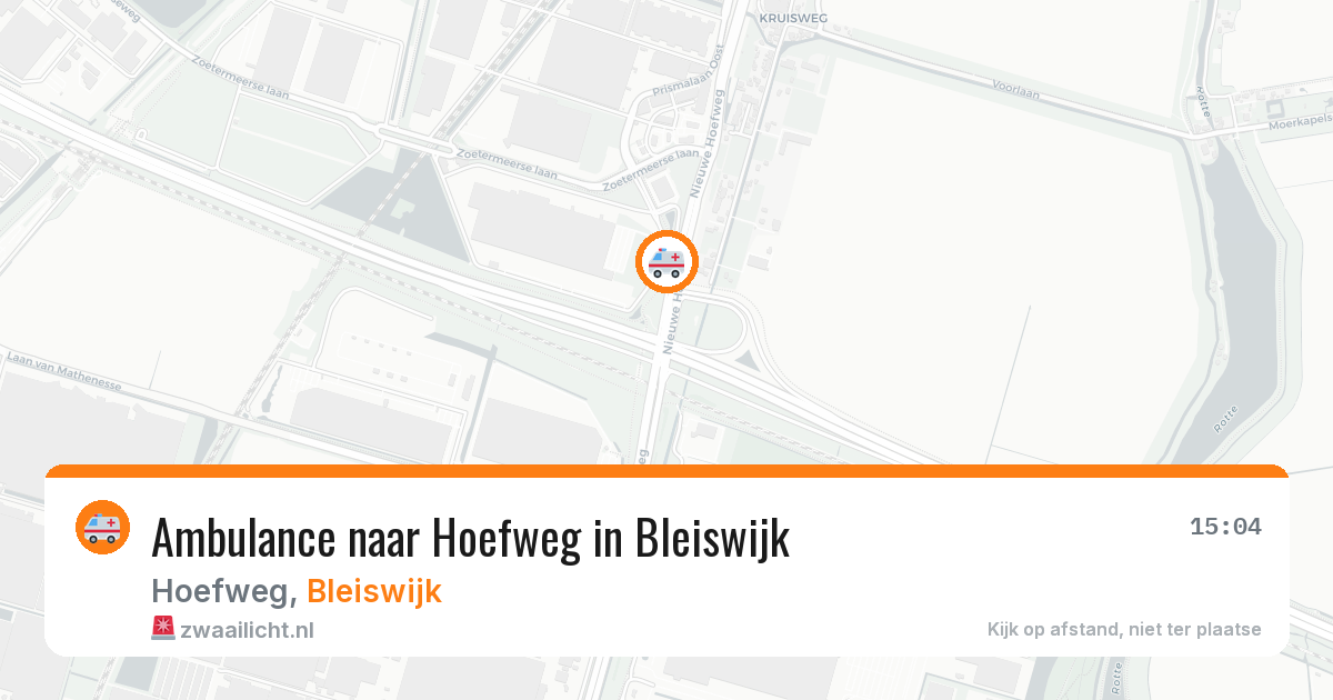 Ambulance naar Hoefweg in Bleiswijk — 1 jun 2026