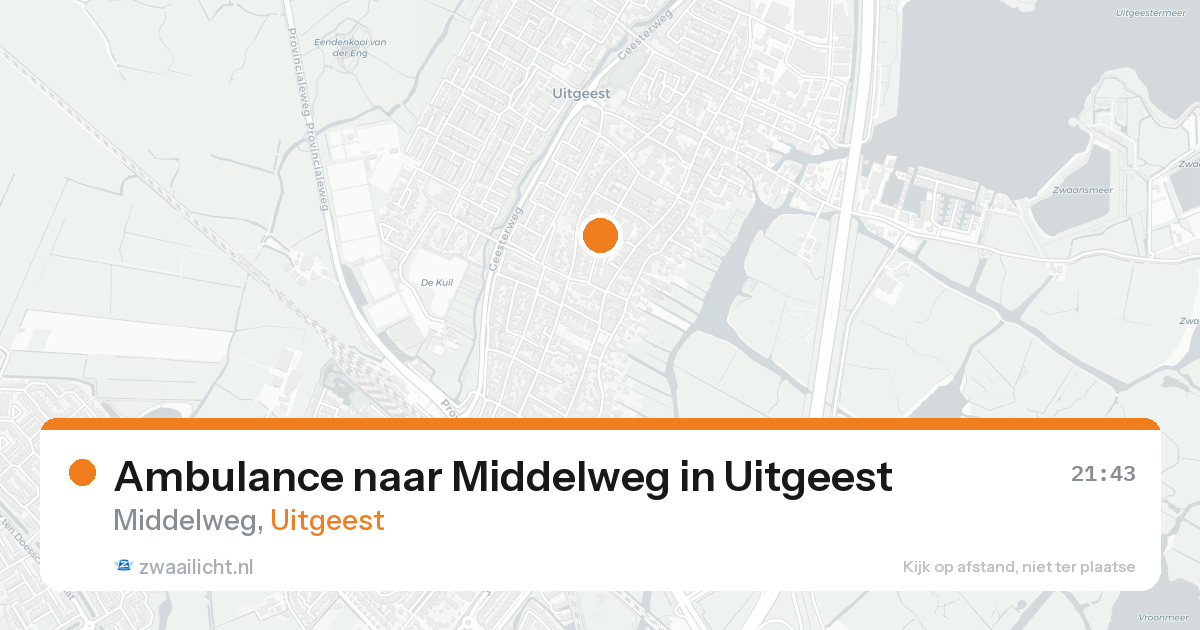 Ambulance naar Middelweg in Uitgeest — 15 aug 2026