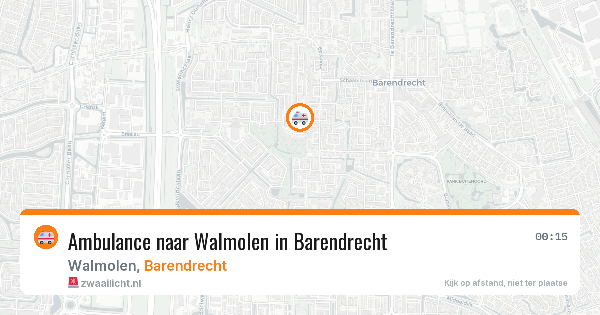 Ambulance naar Walmolen in Barendrecht — 8 apr 2026