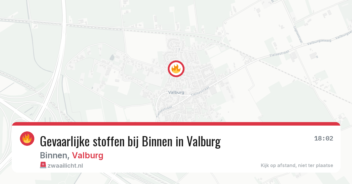Gevaarlijke stoffen bij Binnen in Valburg — 23 mrt 2026