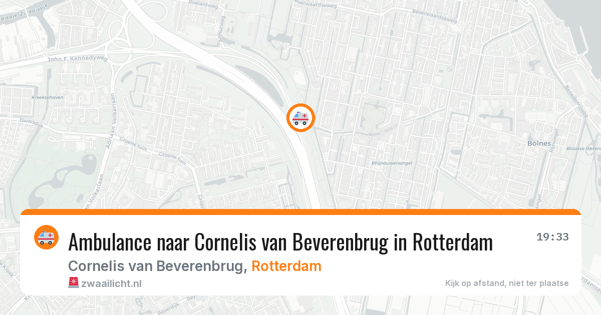 Ambulance naar Cornelis van Beverenbrug in Rotterdam — 27 jul 2026