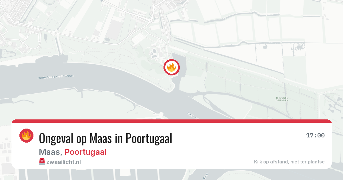 Ongeval op Maas in Poortugaal — 9 jun 2026