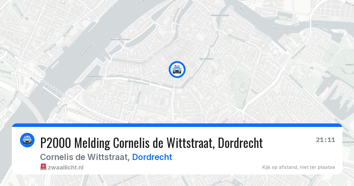P2000 Melding Cornelis de Wittstraat, Dordrecht — 6 mei 2026