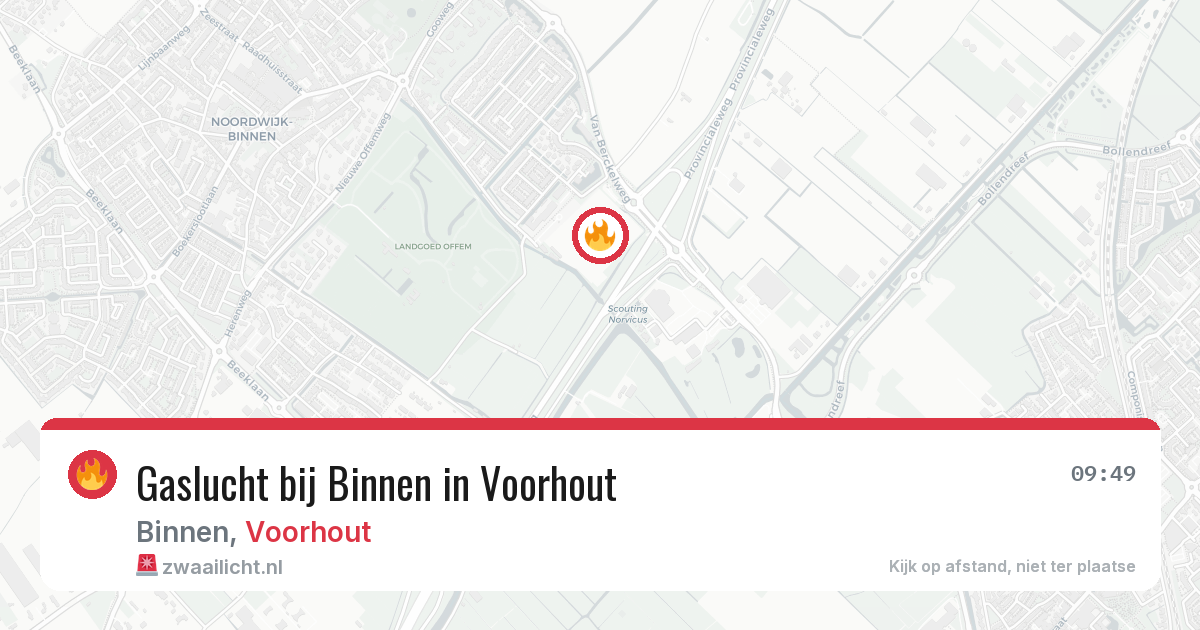Gaslucht bij Binnen in Voorhout — 8 jul 2026