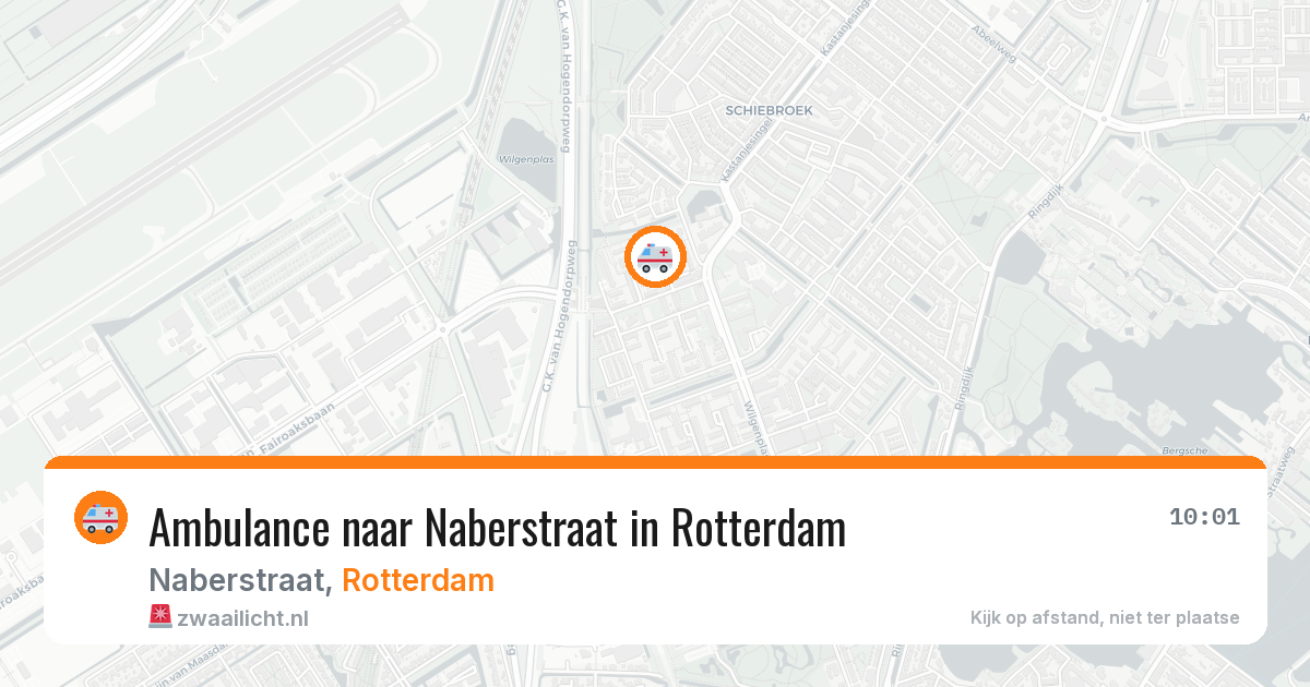 Ambulance naar Naberstraat in Rotterdam — 13 aug 2026