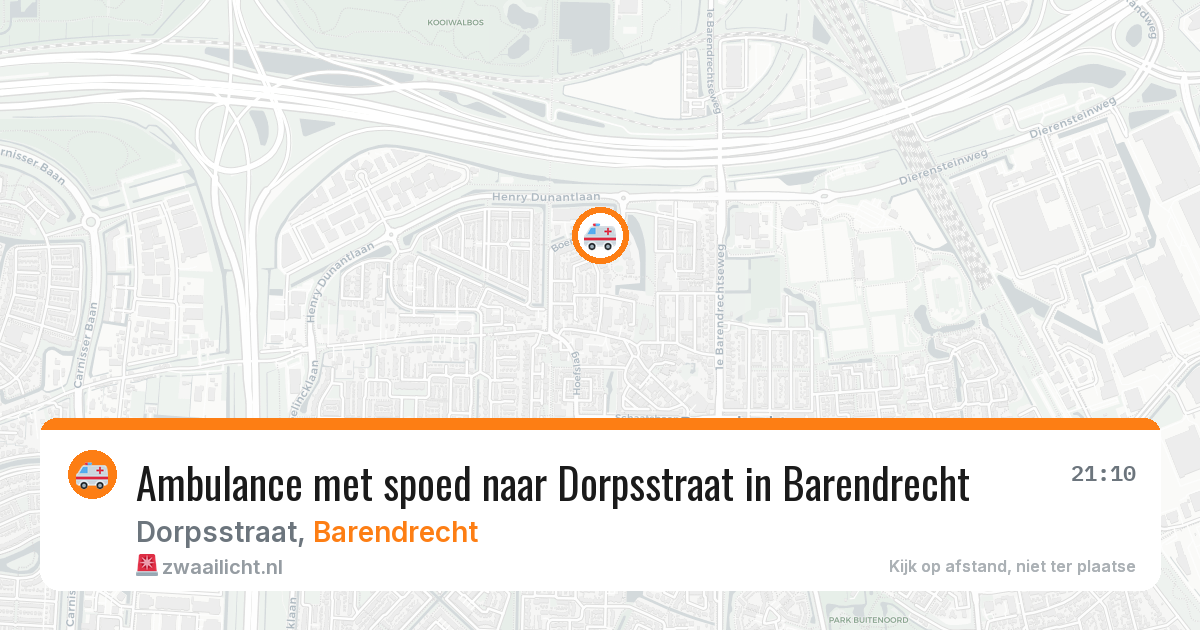 Ambulance met spoed naar Dorpsstraat in Barendrecht — 6 apr 2026
