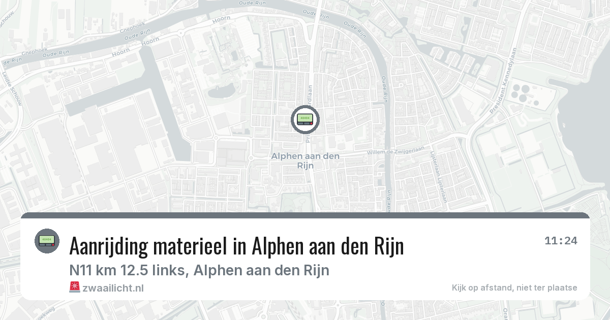 Aanrijding materieel in Alphen aan den Rijn — 8 feb 2026