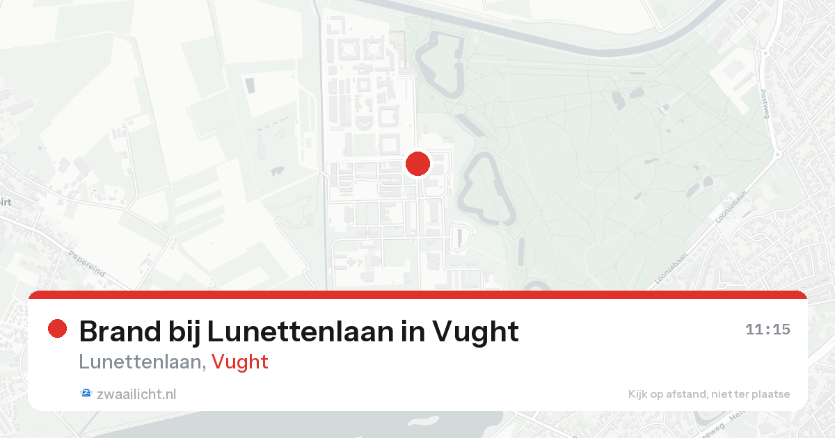 Brand bij Lunettenlaan in Vught — 16 aug 2026