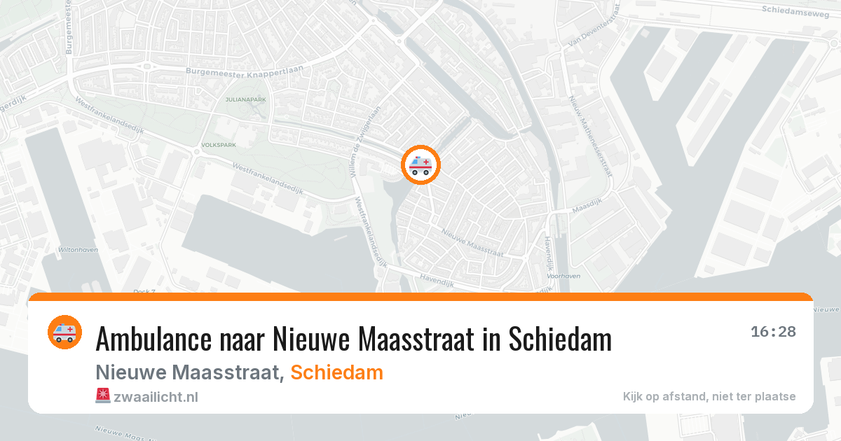 Ambulance naar Nieuwe Maasstraat in Schiedam — 8 jul 2026