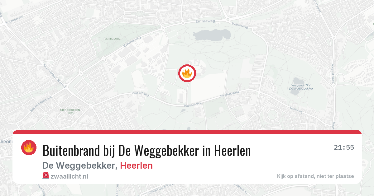 Buitenbrand bij De Weggebekker in Heerlen — 25 jul 2026