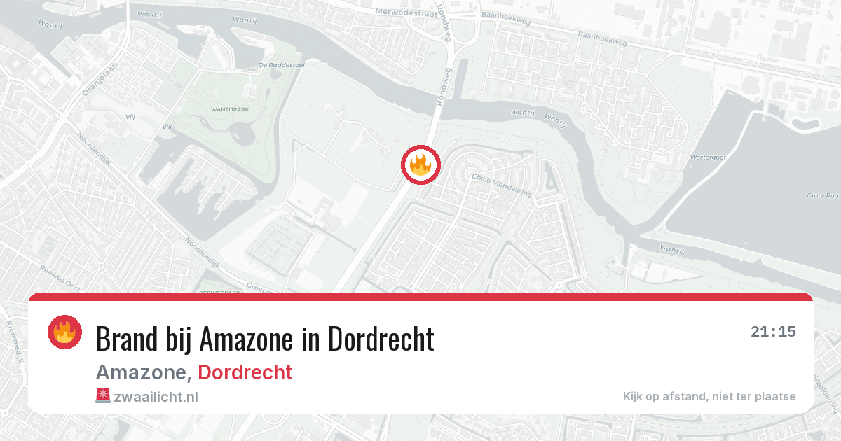 Brand bij Amazone in Dordrecht — 27 mei 2026