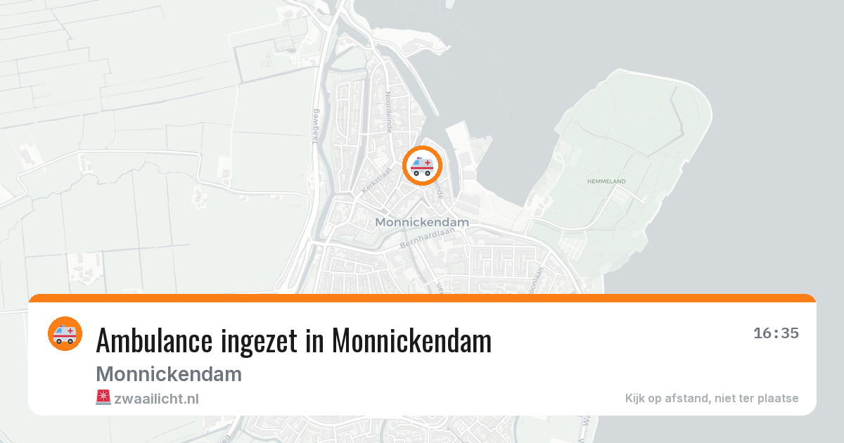 Ambulance ingezet in Monnickendam — 10 mrt 2026